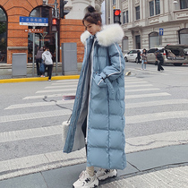 Down cotton clothes female Korean version of loose 2021 New thick knee long waist cotton coat oversize coat