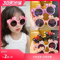 Sunglasses Womens Baby Fashion Cartoon Glasses Cute Butterfly Knots Sunglasses Girls anti-UV sunglasses for a tour