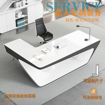 Light luxury boss table female fashion office table and chair combination simple modern manager table chief desk Science and Technology sense big class