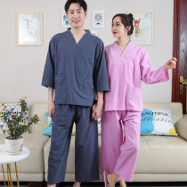 Perspiration clothes Womens wrinkled cotton plus size couple suit Mens sauna clothes Anran nano bath clothes beauty massage perspiration clothes