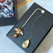 Retro honeybee horse eye stone chain drill ear line 100 lap fashion European and American wind ear stud earrings new wave female