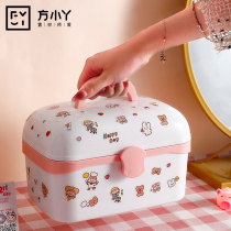 Childrens Hair Ornament Storage box girl hair collar headband hairclip dressing makeup cute rubber band tou sheng jewelry box