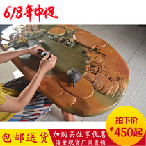 (Variety)Exquisite Duan Yan stone tea plate Stone tea table New Chinese household whole handmade stone carving traditional craft