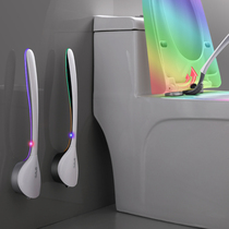 Toilet brush no dead corner washing toilet brush artifact household Wall Wall silicone creative toilet cleaning set