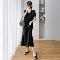 Pregnancy Woman Dress New Summer Dress Long Dress Pendant With Skirt Suit Short Sleeve Shawl Two Suits Summer Advanced Dress Skirt