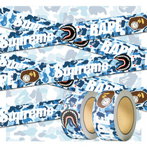 Cartoon Tide brand BAPE camouflage roll sticker long sticker waterproof suitcase notebook color sticker tape sticker
