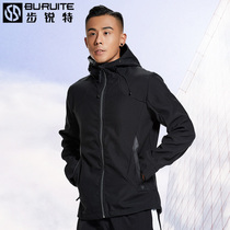 Autumn Winter Outdoor Grip Suede Coat Men Shake Grain Suede Jacket Liner Thickened Windproof Warm Sweatshirt With Cap Cardiff Blouse