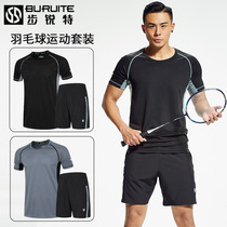 2020 new summer short sleeve badminton suit men quick dry breathable badminton sportswear shorts ball clothes