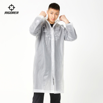 Prospective raincoat adult translucent fashion raincoat non-disposable raincoat mens and womens riding long hat thick