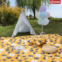 Cotton picnic mat for autumn tour moisture-proof mat outdoor portable supplies picnic mat field lawn picnic cloth thickened