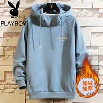 Playboy sweaters mens autumn and winter tidal tops 2021 coats New plus velvet padded autumn hooded autumn men