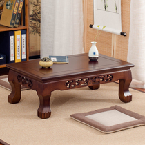 Tatami Chinese style window table modern simple Kang table carved balcony small coffee table and room several solid wood floor low table