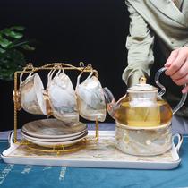 Exquisite afternoon tea set fruit teapot flower teapot English afternoon tea cup coffee cup high-end