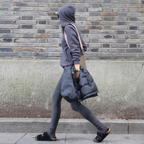 COLINWANG-Snow country double knitted cotton design texture old money style hooded sweater Zhang Ruoyu