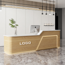 Curved cashier Company front desk counter Clothing store beauty salon bar counter Training institution reception desk Simple and modern