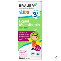 Australia Direct Mail Brauer Children's Vitamin Complex Oral Liquid Containing Iron 3 Years Old 200ml