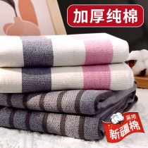 Pure cotton old coarse cloth sheet single piece 100 full cotton thick single double linen mat cotton linen three-piece quilt set