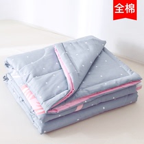 Pure cotton air conditioning by summer cool quilt full cotton summer quilt washable washed by machine washable single double spring and autumn thin quilt covered with core