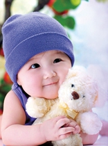 New decorative painting smile sticker wall sticker preparation big picture bedside girl doll picture baby poster