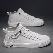Middle Gang Mens shoes Spring section Little white shoes Free of shoes Laces Suit Board Shoes Spring Men Casual Shoes Son White High Bunch Shoes