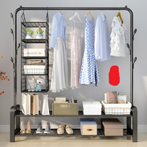Clothes rack Floor folding indoor simple bedroom hanger Pole dormitory household drying rack Cold clothes rack