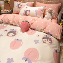 Pure cotton bed for four sets 100 All cotton Childrens bed Dormitory Bed Linen three sets Princess Wind bed Sofa Bed 4