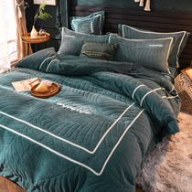 Double-sided Falai Flannel Winter Thickened Milk Flint Bedding Four-Piece Baby Coral Fleece Bed quilt cover