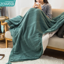 Nordic ins Wind knitted wool woven blanket quilt spring and autumn small nap sofa blanket tassel air conditioning cover blanket