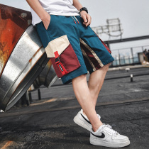 Frock shorts Mens summer fashion brand casual sports breeches loose straight thin section Hong Kong fashion trend five-point pants