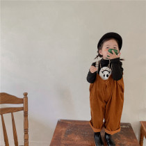 Childrens back with pants jeans 2022 spring and summer new Korean version of childrens clothing light core suede small and small boy girls pants