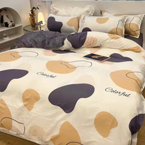 Four pieces of bed in bed spring summer cool quilts pure cotton full cotton quilts for girls and girls bed linen single quarters Three sets of quilt cover