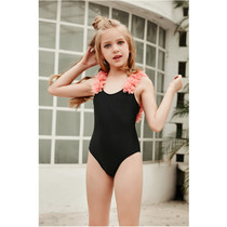 Childrens swimsuit Girls small medium and large childrens long-sleeved one-piece sunscreen swimsuit girls 2021 new baby swimsuit