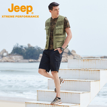 Jeep Gip Men Sports Waistcoat Outdoor Big Code Fishing Vest Multi-Pocket Camshoulder Casual Tide Jacket