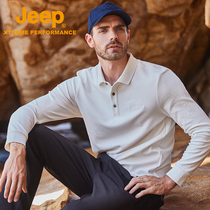 Jeep Jeep autumn and winter New outdoor casual clothes mens large size breathable polo shirt lapel collar t-shirt outside base shirt