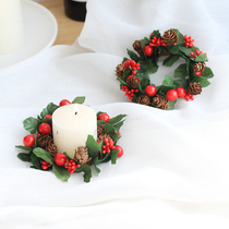 Sin butterfly simulation coconut fruit pine cone small Christmas wreath pendant Christmas tree layout scene decoration props