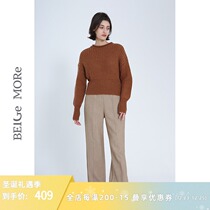 Bee MORE Fair Island Winter curled sweater female retro thick needle design sense niche knitted top