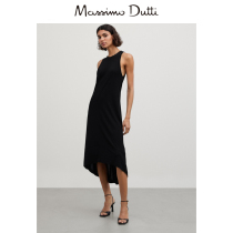 Massimo Dutti Womens 2022 New Black Slim Flowing Sleeveless Dress Little Black Dress 06633914800
