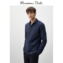 Massimo Dutti Men's Cotton Mesh Men's Casual Fashion Long Sleeve Jacket POLO Shirt 00708283401