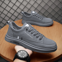 Canvas Mens Shoes Summer 2022 New Men Casual Old Beijing Cloth Shoes One Foot Pedal Flat Shoes 100 Hitch Shoes