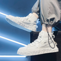 Canvas Mens Shoes 2022 New Summer Breathable Casual Board Shoes High Help Teenagers Little White Shoes Shoes Man Tide Shoes