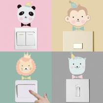 Cute cartoon animal childrens room kindergarten decoration wall stickers cabinet stickers super cute switch stickers