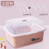 Baby Supplement Bowl Chopsticks Spoon containing box Baby cutlery bottle containing box Cupboard Basin Drain Dust-Proof Anti-Bug Shelf
