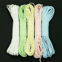 Military regulation 550 reinforced seven-core luminous umbrella rope 4 meters DIY braided umbrella rope survival bracelet EDC outdoor 6 bundles