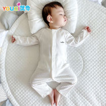 Uchi Infant Conjoined Clothes Fall Male Newborn Pyjamas Pure Cotton Newborn Baby Girl Autumn Clothing Air Conditioning Climbing