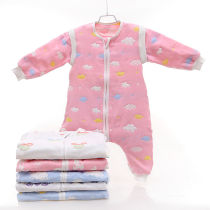 Season Four Children Sleeping Bag With Sleeveless Baby Pyjamas A Category Pure Cotton Anti Kick Quilt Without Bone Sewing Soft Confidentskin