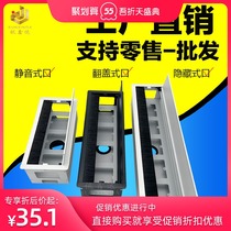 Alloy threading box 86 wire box office meeting desktop walking hole cover with brush hole box can be installed 86 panel