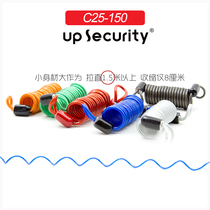 Covered rubber spring steel wire rope lock anti-theft telescopic rope fit code lock lost hand rope car clothes with steel wire cable can be booked