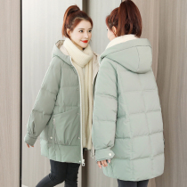 Winter down cotton clothes womens long thickened cotton coat 2020 new Korean version loose casual ins port wind quilted jacket