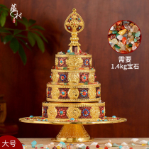 Tibetan village manza pan repair plate alloy household home desktop eight auspicious manda plate large ornaments Tibetan manchaluo