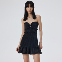 SHOWROOMPLUS 2022 AUTUMN NEW VINTAGE HAUTE BANDEAU DRESS SUMMER SLIME SLIM SLIP DRESS